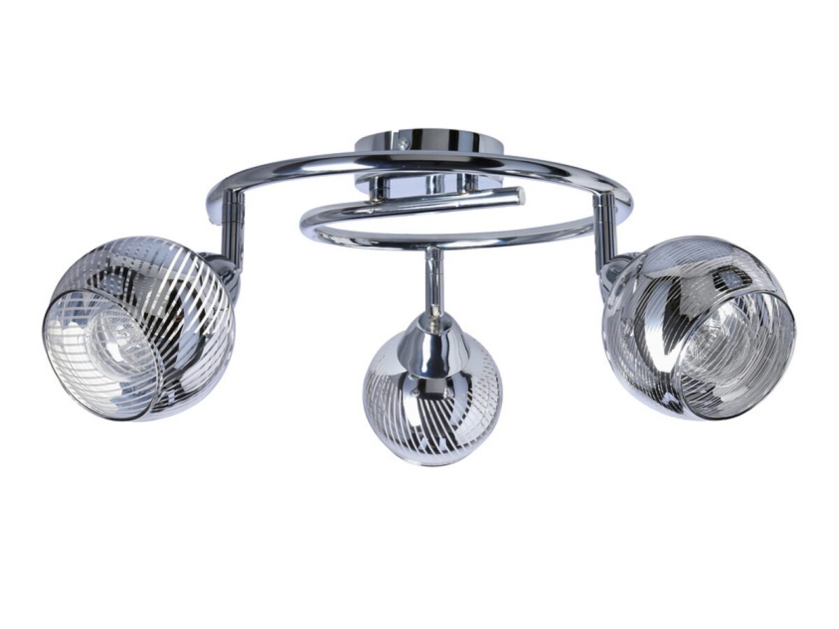 Lampa sufitowa spiralna Ilirona 3×E14 38 cm chrom