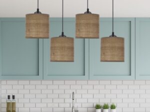 Miniaturka 1 - Lampa Ilvetia cztery abażury w aranżacji nad wyspą kuchenną