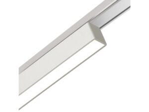 Miniaturka 1 - Biała liniowa lampa magnetyczna LED 91 cm w pełnym ujęciu na białym tle