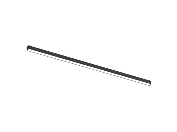 Czarna lampa liniowa LED do szyny magnetycznej 91,5 cm na białym tle