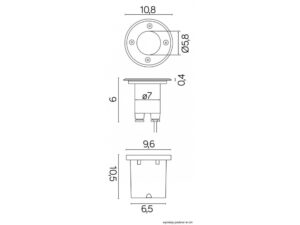 Miniaturka 3 - Lampa najazdowa LEDA ST 5024 – rysunek wymiarowy
