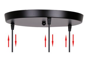 Miniaturka 4 - Lampa Norodira detal regulacji trzech przewodów zawieszenia