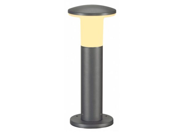 Lampa ogrodowa Alpa Mushroom 40 cm antracytowa z mlecznym kloszem
