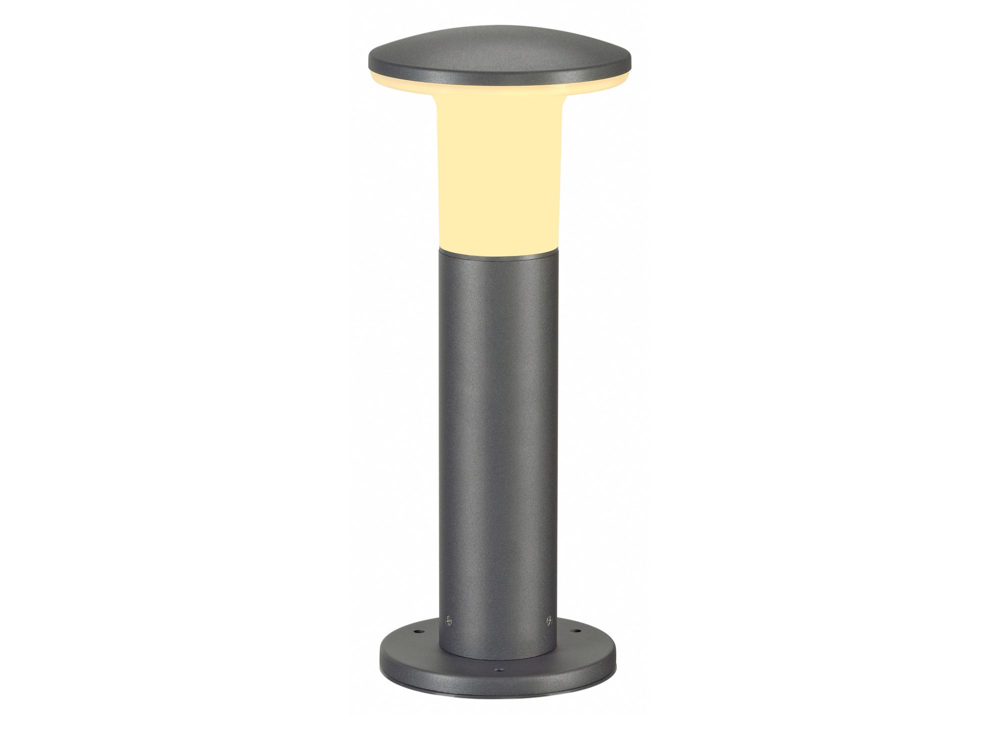 Lampa ogrodowa Alpa Mushroom 40 cm antracytowa z mlecznym kloszem