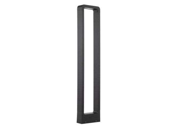 Czarna lampa ogrodowa Arius L LED na białym tle