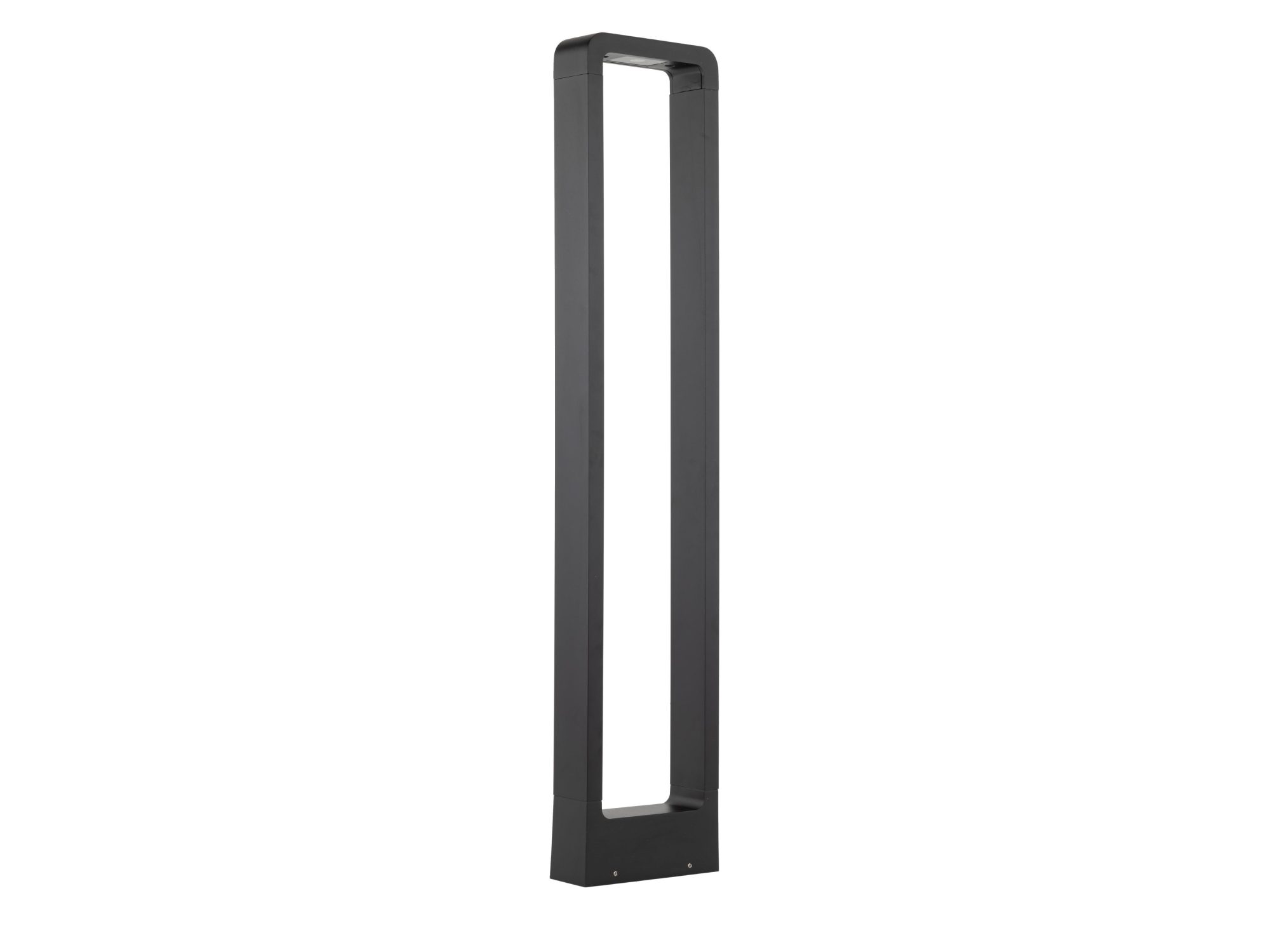 Czarna lampa ogrodowa Arius L LED na białym tle