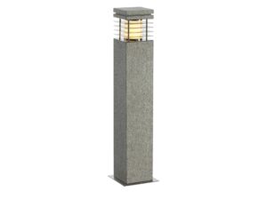 Miniaturka 1 - Lampa ogrodowa Arrock Granite z granitu o wysokości 70 cm na białym tle