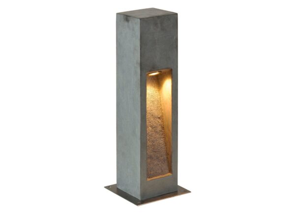 Szara kamienna lampa ogrodowa Arrock Stone wysokość 50 cm, packshot