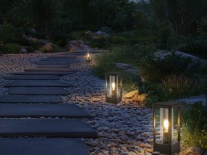 Miniaturka 1 - Lampa ogrodowa Avedona czarna 27 cm E27 IP54 – zdjęcie 2