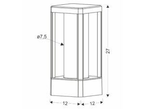 Miniaturka 3 - Lampa ogrodowa Avedona czarna 27 cm E27 IP54 – zdjęcie 4