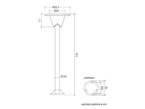 Miniaturka 3 - Lampa ogrodowa BIANCA 1083-116 – zdjęcie 3