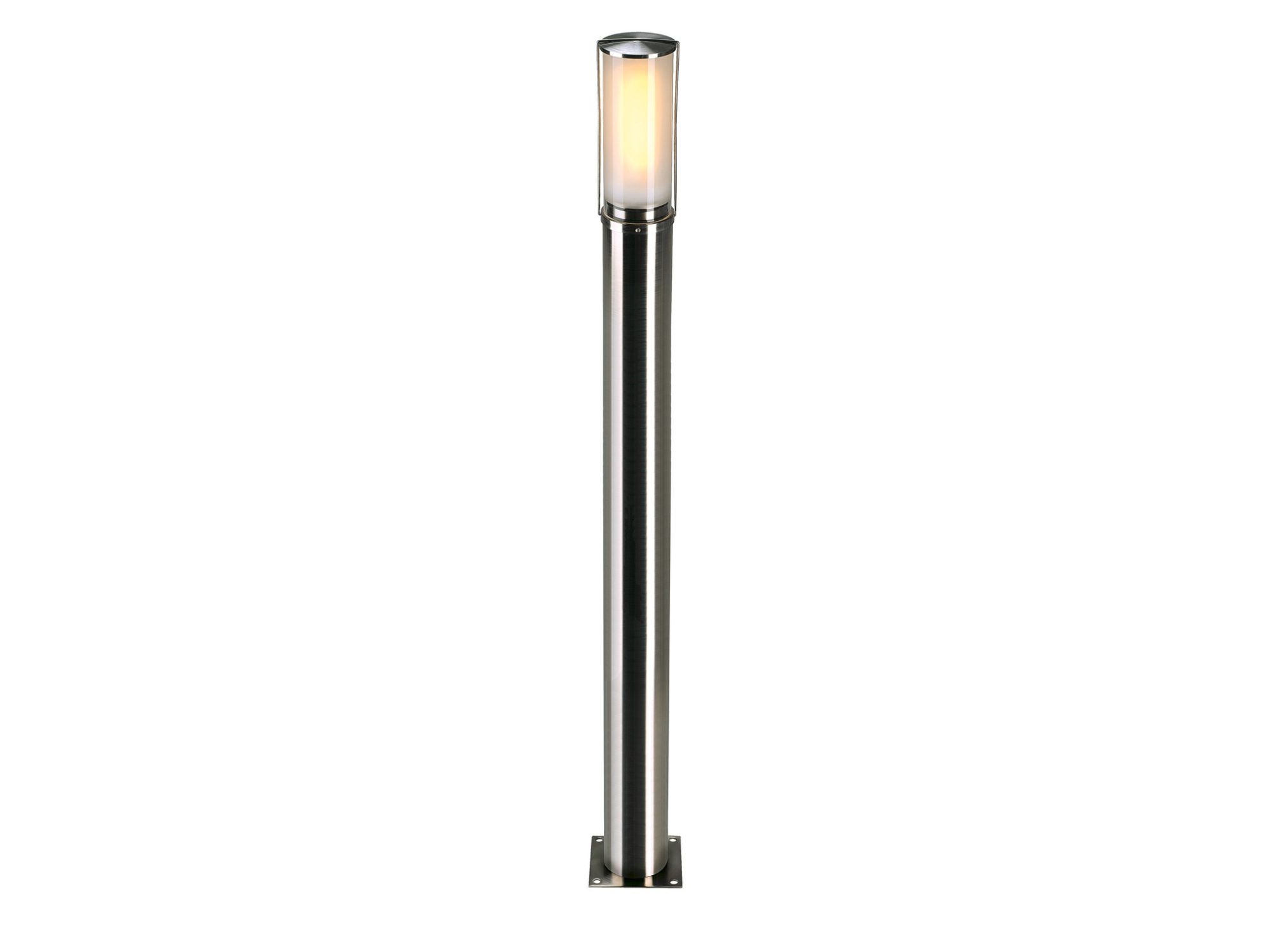 Wysoki słupek ogrodowy Big Nails 81 cm z mlecznym kloszem