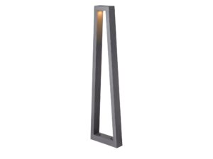 Miniaturka 5 - Antracytowa lampa ogrodowa Bookat Pole PHASE z otwartą trapezową ramą
