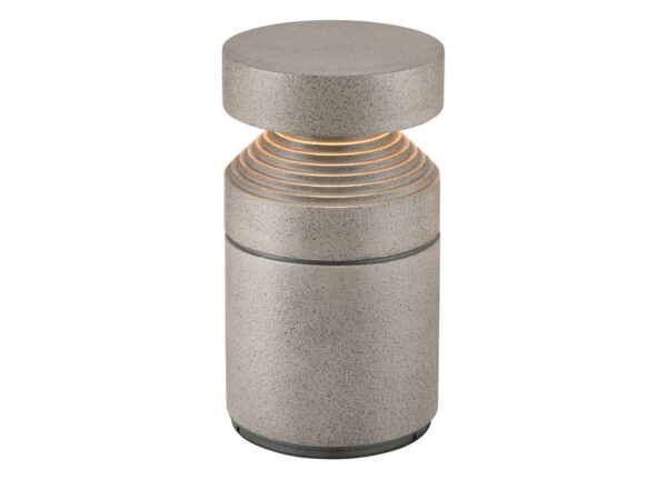 Szara betonowa lampa ogrodowa Concrete o wysokości 35 cm