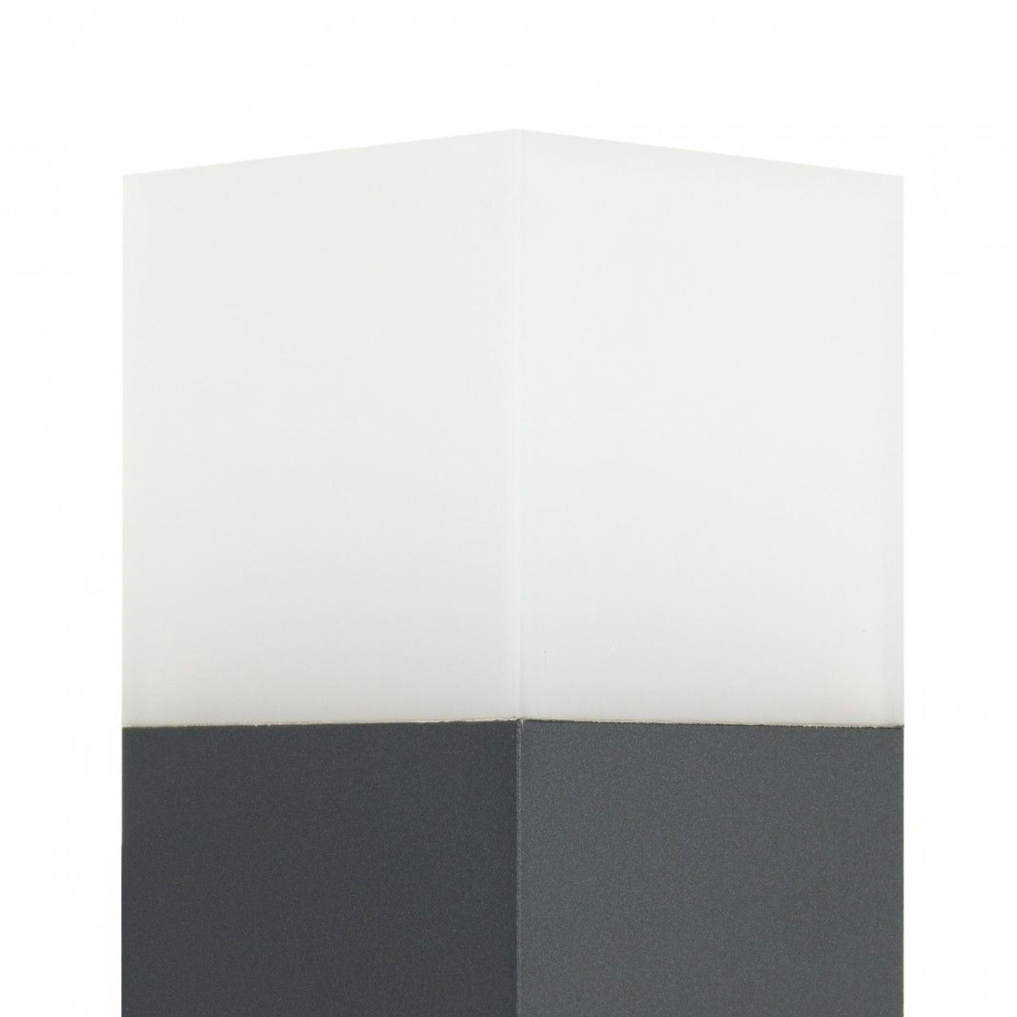 Lampa CUBE CB-330 ciemny popiel – detal białej satynowanej części świetlnej
