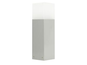 Miniaturka 6 - Lampa ogrodowa CUBE CB-330 srebrna – cała oprawa z satynowanym kloszem