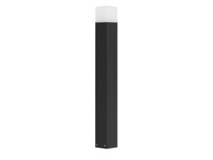 Miniaturka 1 - Lampa ogrodowa CUBE CB-830 czarna – pełna sylwetka prostokątnego słupka