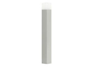 Miniaturka 4 - Lampa ogrodowa CUBE CB-830 srebrna – wysoka oprawa z satynowanym kloszem