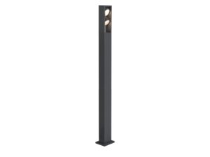 Miniaturka 4 - Antracytowa lampa ogrodowa Eskina Frame 175 Pole Double z dwoma reflektorami LED