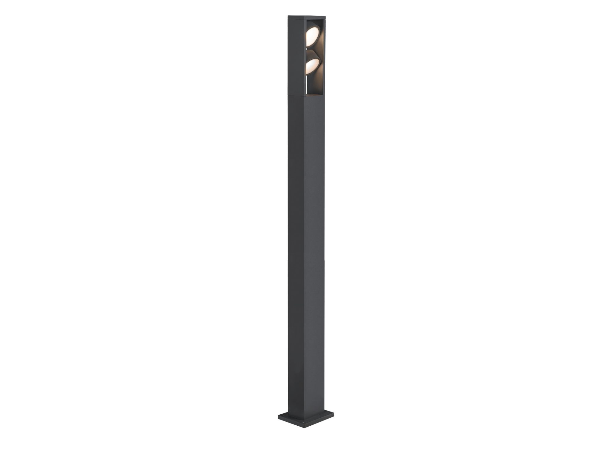 Lampa ogrodowa Eskina Frame 175 Pole Double, antracyt, dwa regulowane reflektory LED