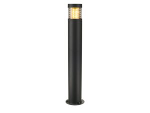Miniaturka 2 - Antracytowa lampa ogrodowa F-Pol w formie cylindrycznego słupka