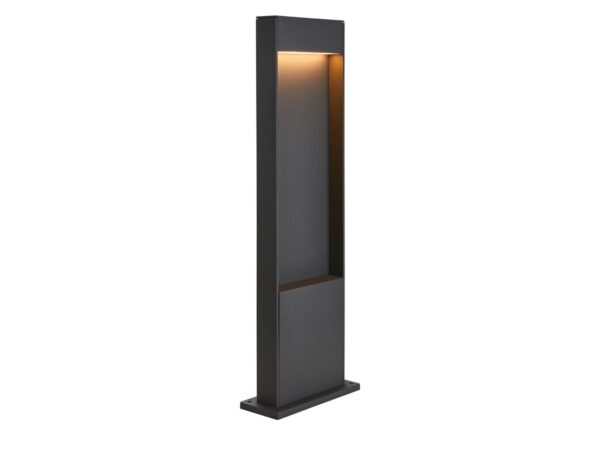 Lampa ogrodowa Flatt Pole antracytowa o wysokości 65 cm