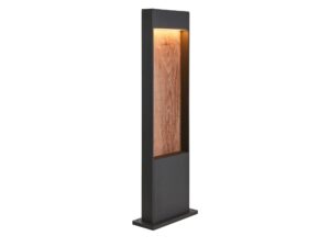 Miniaturka 1 - Lampa ogrodowa Flatt Pole brązowo-antracytowa o wysokości 65 cm