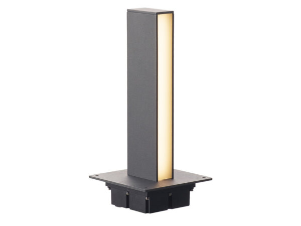 Lampa ogrodowa stojąca H-Pol 36 cm antracyt na białym tle