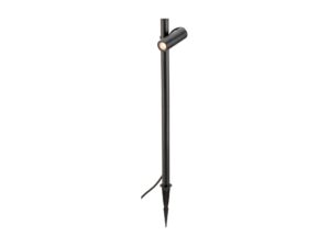Miniaturka 1 - Lampa ogrodowa Helia Slim Pole czarna – detal konstrukcji oraz głowicy