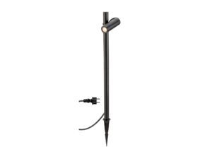 Miniaturka 4 - Czarna lampa ogrodowa Helia Slim Pole na szpikulcu z przewodem i wtyczką