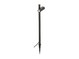Miniaturka 4 - Lampa ogrodowa Helia Slim Pole z jedną głowicą LED, czarna, na białym tle