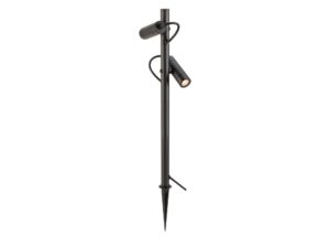 Miniaturka 2 - Lampa ogrodowa Helia Slim Pole – widok tyłu i regulowanych głowic