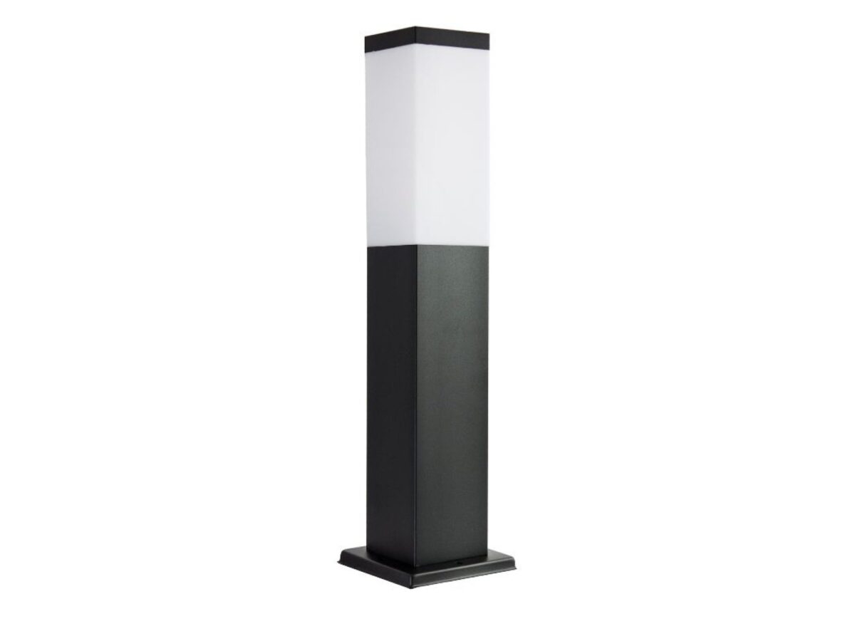Lampa ogrodowa stojąca INOX KWADRATOWA BLACK SS802-450 BL