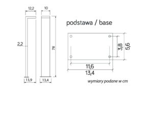 Miniaturka 3 - Wymiary lampy KARO KR-780