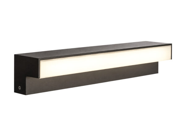 Antracytowa oprawa ogrodowa L-Line Out 60 FL z poziomym dyfuzorem LED
