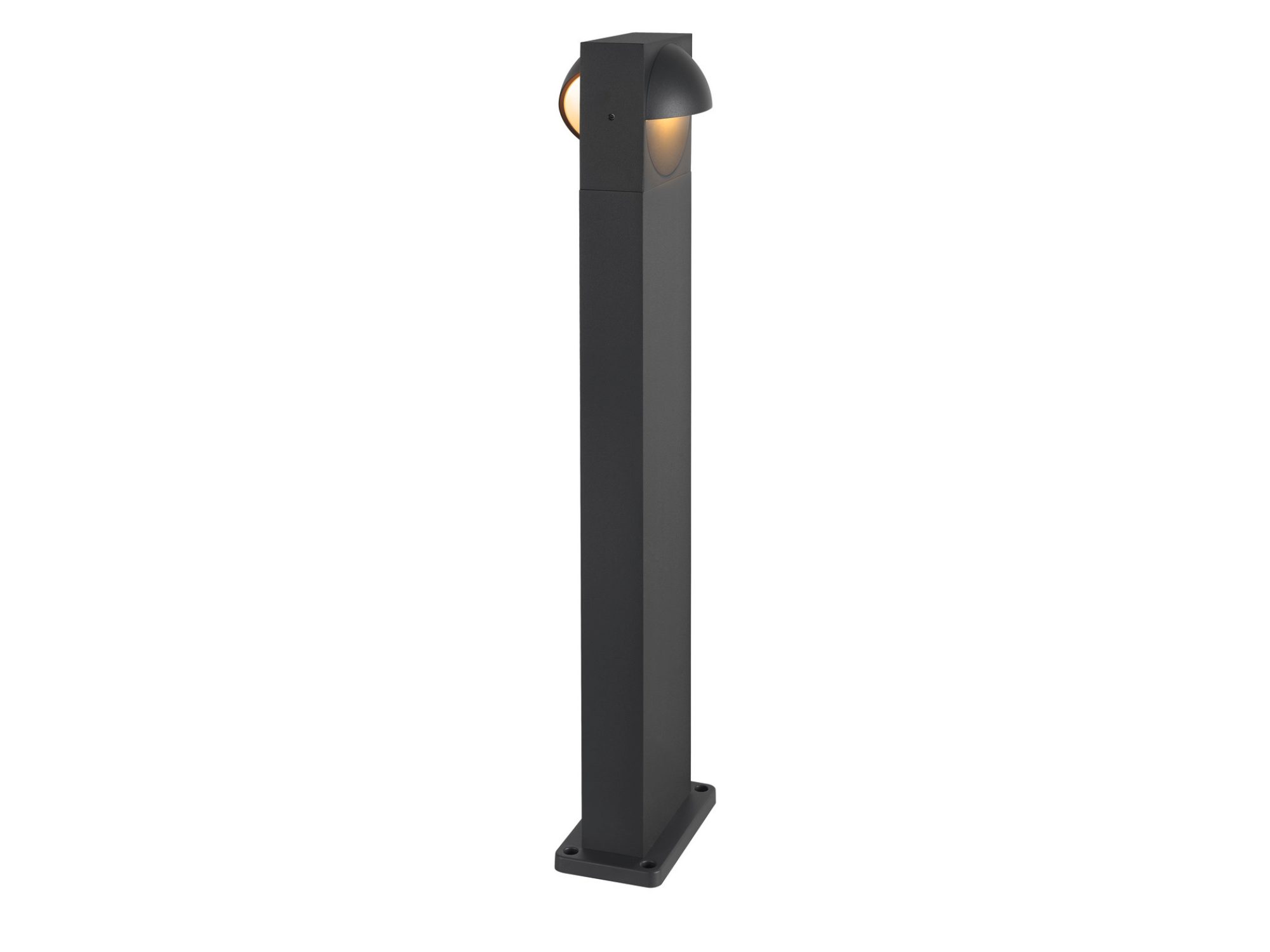 Detal antracytowej aluminiowej obudowy lampy Lid I 75