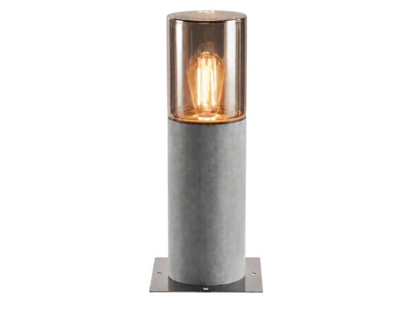 Lampa ogrodowa Lisenne Pole 40 cm z bazaltową podstawą i szklanym kloszem