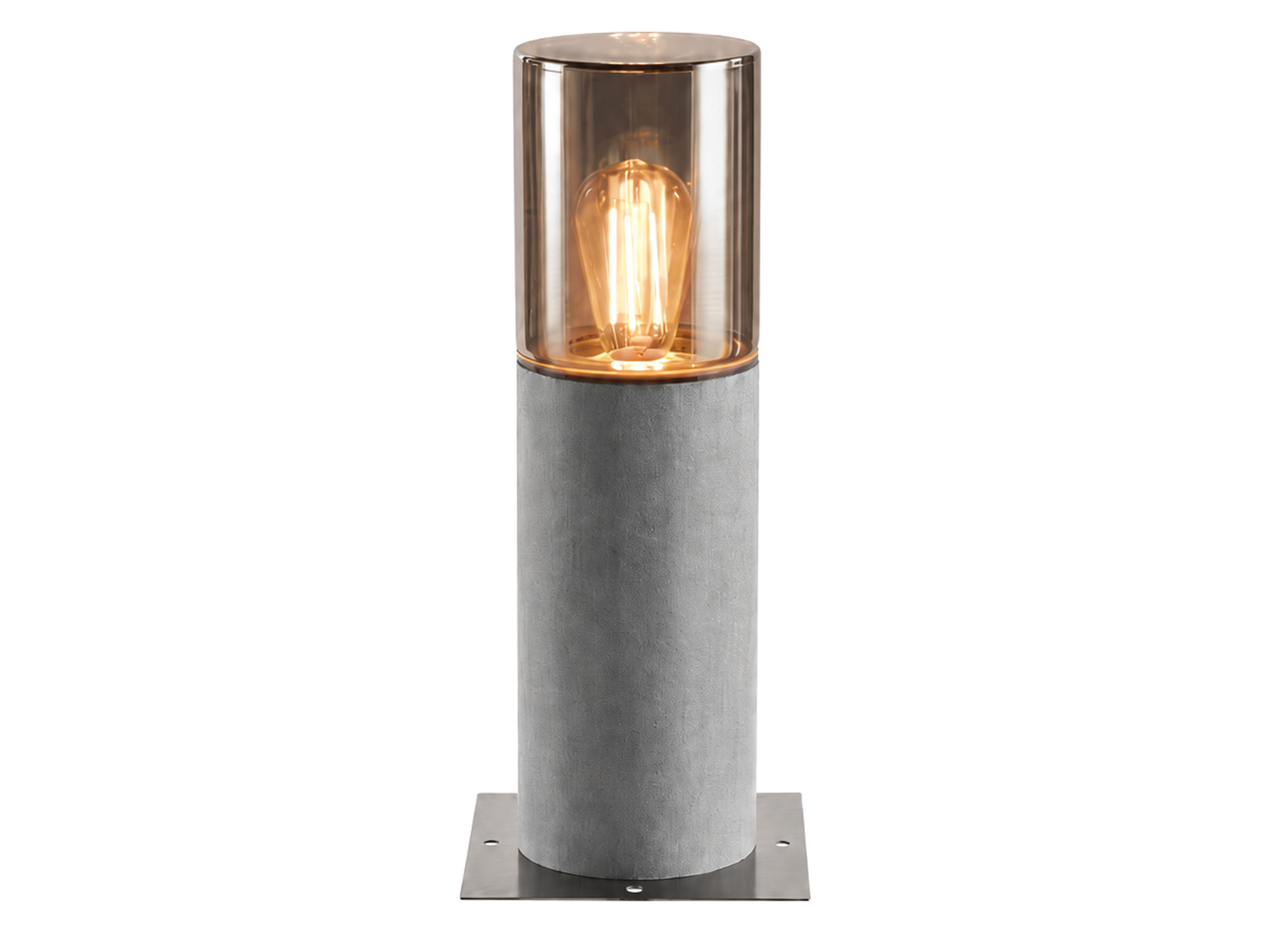 Lampa ogrodowa Lisenne Pole 40 cm z bazaltową podstawą i szklanym kloszem