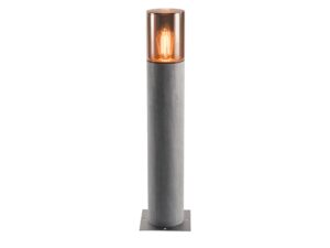 Miniaturka 2 - Lampa ogrodowa Lisenne Pole 70 cm z bazaltu i przydymionego szkła