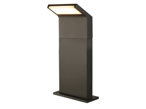 Lampa ogrodowa Ordi II Pole o wysokości 45 cm, czarna, na białym tle