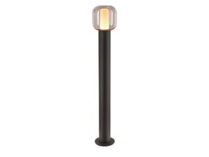 Miniaturka 1 - Lampa ogrodowa Ovalisk 100 cm antracytowa z owalnym szklanym kloszem