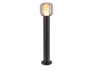 Miniaturka 8 - Lampa ogrodowa Ovalisk 75 cm antracytowa z owalnym szklanym kloszem