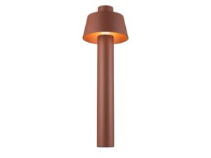 Miniaturka 8 - Lampa ogrodowa stojąca Photoni 75 w kolorze rdzy na białym tle