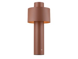 Miniaturka 1 - Lampa ogrodowa Photoni Cyl Pole 45 w wykończeniu rdza na białym tle