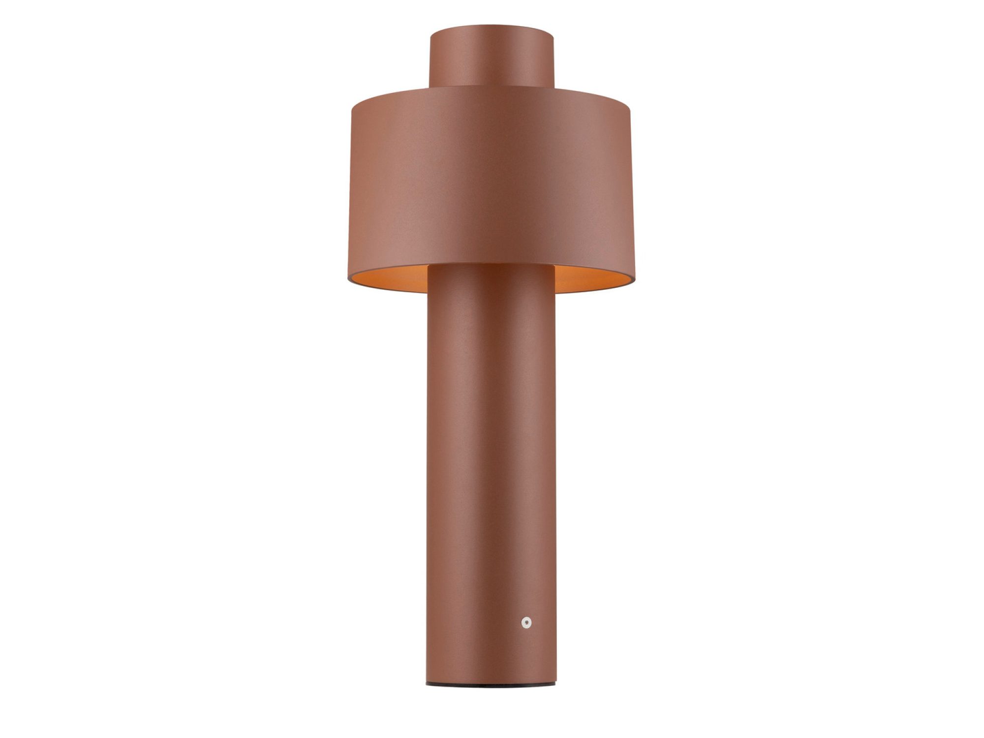 Lampa ogrodowa Photoni Cyl Pole 45 w wykończeniu rdza na białym tle