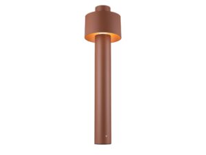 Miniaturka 1 - Lampa ogrodowa Photoni Cyl Pole 75 rdzawa na białym tle