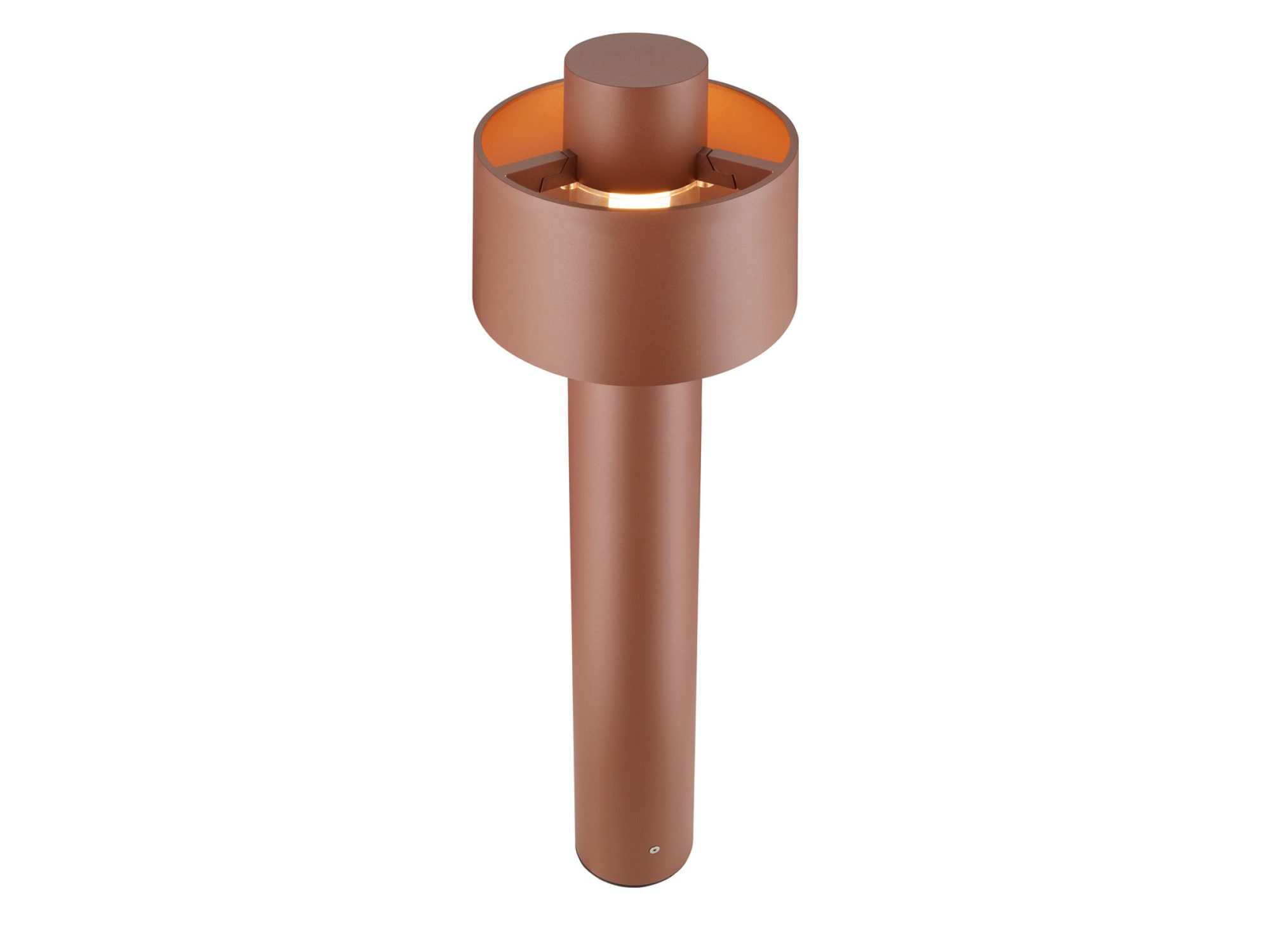 Lampa ogrodowa Photoni Cyl Pole 75 rdzawa ujęcie produktowe