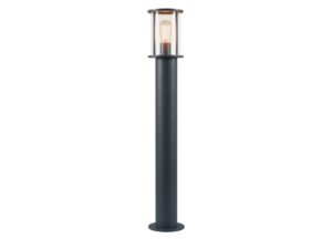Miniaturka 3 - Lampa ogrodowa Photonia w kolorze antracytowym z przezroczystym szklanym kloszem, widok główny
