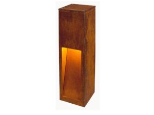 Miniaturka 2 - Rdzawa lampa ogrodowa 50 cm, drugi widok bryły