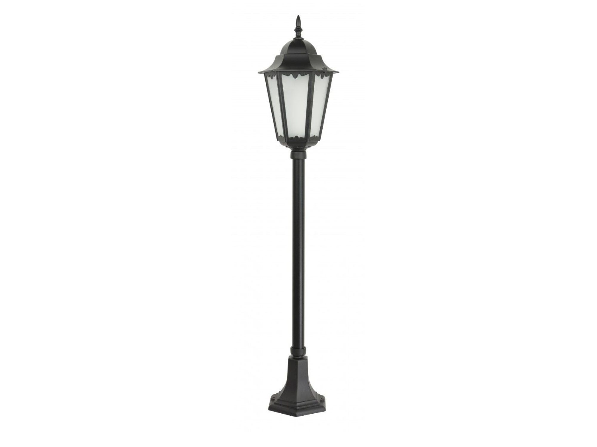 Lampa ogrodowa RETRO CLASSIC II K 5002/2 H – czarna latarnia od frontu